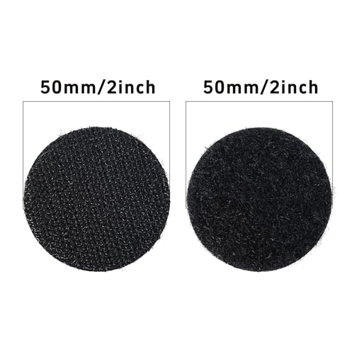 Image of 30 Pairs 1.5 Inch Round Hook and Loop Dots, Double Sided Self Adhesive Tape, Black Nylon Sticky Fasteners for Home, Office, Wall Decor, Carpet Gripper, DIY Projects