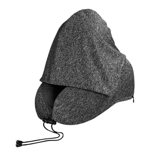 Reise Nackenkissen | Tragbar Mit Kapuze Waschbar Schlafzubehör - Nackenstütze Für Flugzeuge,Für Auto Büro Reisen Picknick Nickerchen Patienten...