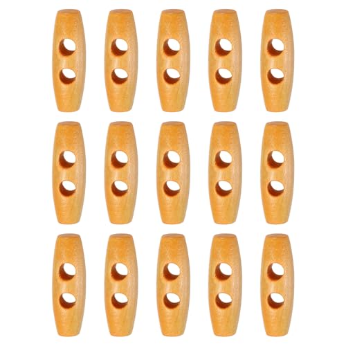 HARFINGTON 15 boutons bois toggle 30mm trous doubles couture