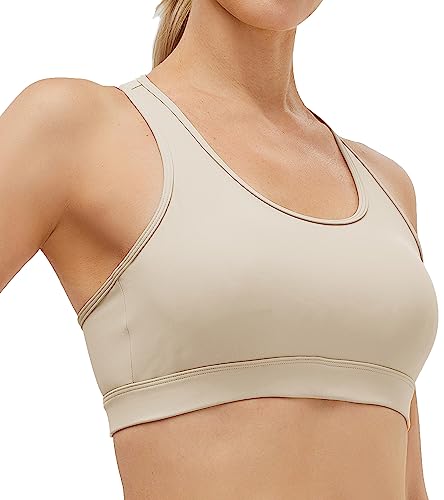 Image of Oalka Women's Racerback Sports Support Workout Running Bras | Oalka Women's Racerback Sports Support Workout Running Bras