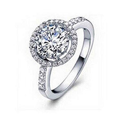 Preisvergleich Produktbild Swiftgood Weibliche Exquisite Ornamente Zirkonanzug Silber Modische Luxuriöse Ohrringe Halskette Armband Ring