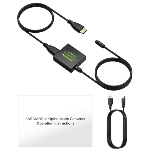 Image of LiNKFOR eARC Audio Extractor，eARC /ARC HDMI to Optical Audio Extractor, eARC /ARC Audio Converter, for HDTV to Soundbar,Wireless Headphones,Home Theater