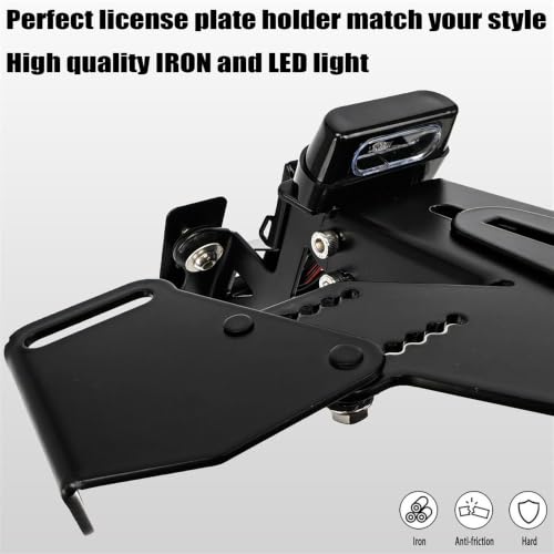 Support Plaque MT07 2026 avec Éclairage LED pour Balades et Sorties Moto - 7