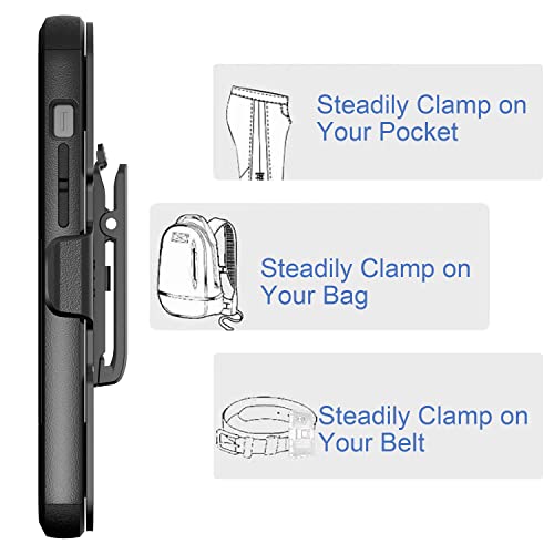 Tjs Compatible With Iphone 13 6.1 Inch Case, With Tempered Glass Screen Protector, Belt Clip Holster Heavy Duty Rugged Shockproof Full Body Protection Anti Scratch Matte Phone Case (Usa Flag) #TOP6