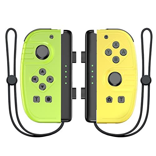 Joy Con Controller Paar für Switch Gamrombo Wireless Joystick für Switch/Lite/OLED mit Handgelenkschlaufen Unterstützung USB Upgrade/Turbo/Wake Up/Dual Vibration Cover