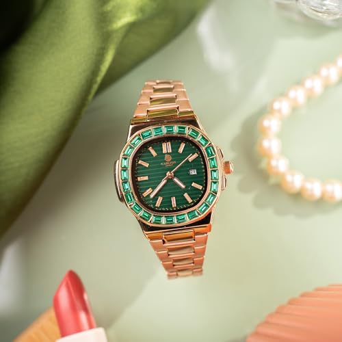 Image of Carlton London Grace Women Analog Watch, Round Dial, Stainless Steel Strap, Quartz Movement, Multi Color Strap, Date Display, 30M Water Resistant