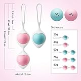 Luvkis Bolas Chinas para mujer Juego de Ben Wa premium con 4 ejercicios de Kegel de...
