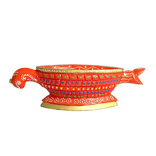 Buy Indian Handmade Wooden Painted Chirag Home Decor Online at Low ...