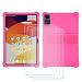Produktbild LCEHTOGYE Hülle für Blackview Mega 2 + 4 Gehärtetes Glas Film Schutzfolie,Schutzhülle Weich Silikon Handyhülle TPU Case Cover für Blackview Mega 2 (12,0") - Rosa