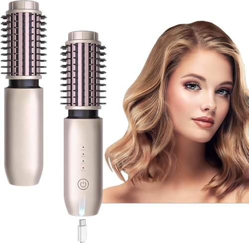 Satocvay Escova de cachos sem fio atualizada 2025, escova recarregável para cachear/alisar o cabelo,