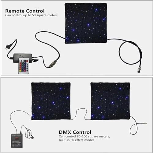 Rideau d'étoiles LED intelligent 4x4m avec application pour mur et plafond - 6
