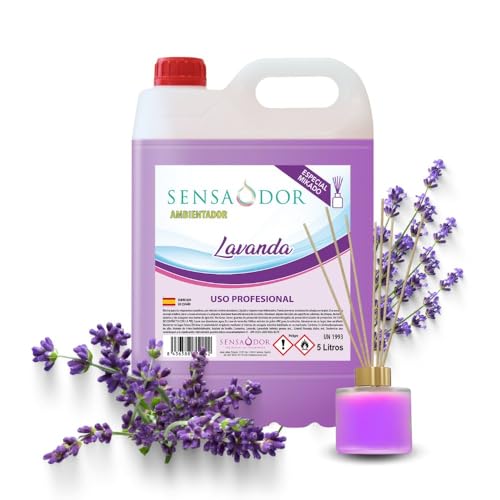 Ambientador para el hogar. Recambio para mikados. Garrafa de 5L - Sensaodor. (Lavanda)