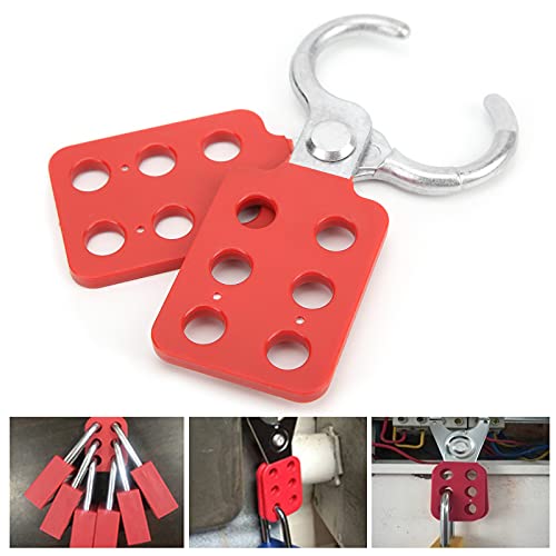 Image of GOTOTOP 10pcs 6 Hole Lockout Hasp, 25mm /1.0in Fireproof Flower Aluminum Hasp Lock 6 Hole Security Hasp Lock Multi Management Loto Security Lockset, GOTOTOPa0ps4rdggm