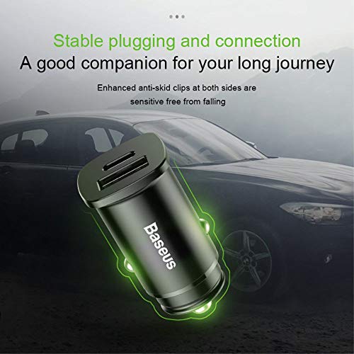 Carregador Veicular Baseus USB e Tipo C Super Turbo 30W Celular Universal