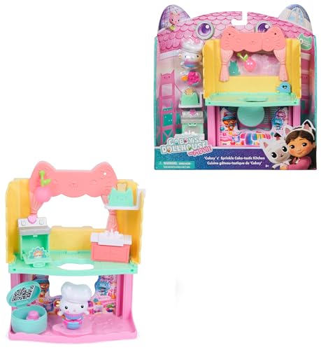 DREAMWORKS GABBYS DOLLHOUSE: DER FILM - Portal Raum Kuchis zuckersüße Sprinkleküche mit Spielfigur & Zubehör für Kinder ab 3 Jahren