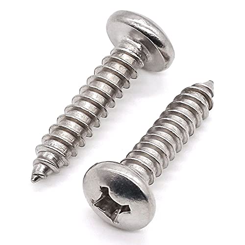 Vis à bois pour assemblage solide en acier inoxydable 304 filet épais #14