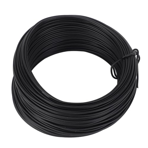 Electro Galvanized Iron Wire, 0.9 40m Round Binding Wire for Indoor Outdoor (Black)