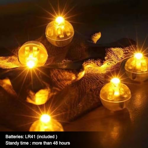 LED Ballons Lichter, Mini LED Licht Warmweiß 60 Stück, Ballonlicht für Luftballons, Papierlaterne, Geburtstagsfeier, Hochzeit… – Ansicht 5