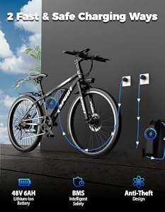 Electric Bike for Adults Teens, 350W Peak Mountain Ebike, 7-Speed E-bike — photo 6 of 6