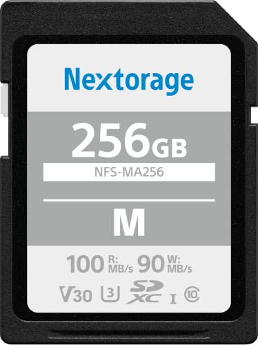 Nextorage 256GB UHS-I C10 U3 V30 SDXC メモリーカード NFS-Mシリーズ ファイル復旧ソフト 5年メーカー保証 読み出し最大100MB/s 書き込み最大90MB/s