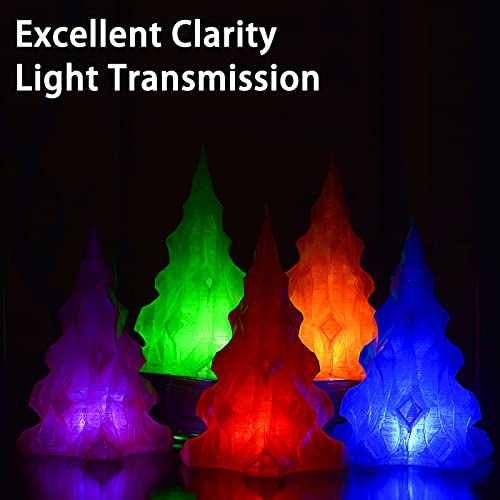 Image of PETG Filament 1.75mm, Clear Transparent Filament 5 Colors, 3D Printer Filament Bundle Multicolor, 1.75 PETG + /- 0.02mm, 3D Printing Red Green Blue Purple Orange 200g x 5 Spools