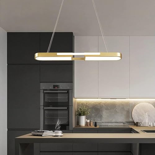 Lustre suspension LED rectangle 48W dimmable pour salle à manger - 5