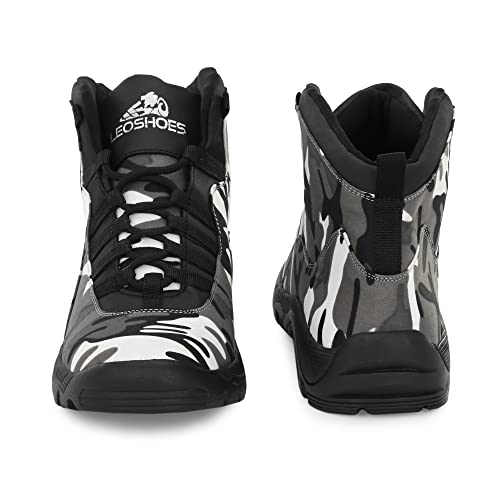 Image of Leo's Fitness Shoes Men's Hiking /Jungle Boots Lightweight Anti-Slip Outdoor Shoes Mid Top Ankle Hiker Trekking Work Boot Hiking & Trekking Shoes