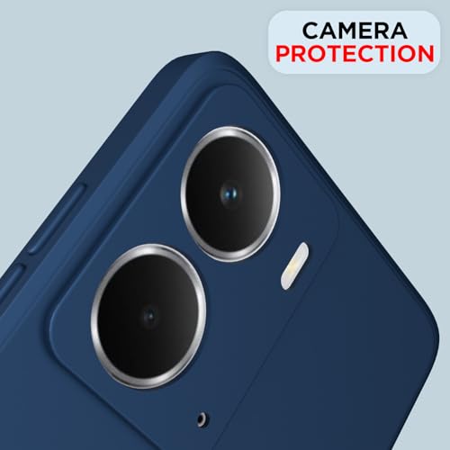 Image of Outlouders Back Cover for Realme P3 5G | Camera Protection | Durable Soft Matte Silicone Bumper Case (Blue)