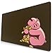 Produktbild Pig Piggy Bank Love Goldmünzen Extended Large Mouse Pad 15,8 x 29,5 in lustigem Design Computer Gaming Mausmatte Schreibtisch rutschfeste Gummibasis Mousepad für Büro/Zuhause