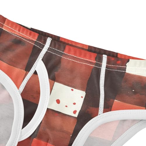 Buffalo Plaid Red Black Toddler Boys Comfort Kids Underwear Cute Undies4