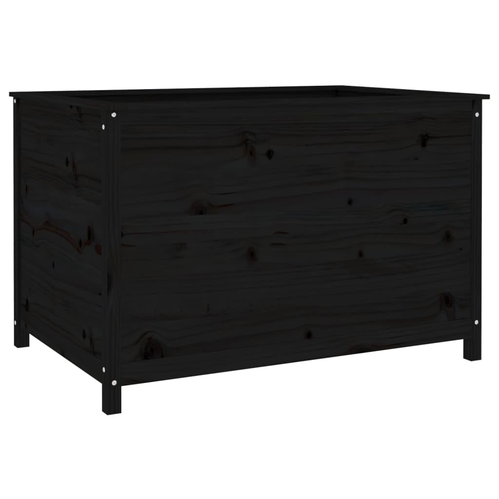 Décoration extérieure en bois de pin massif noir de 119,5 cm