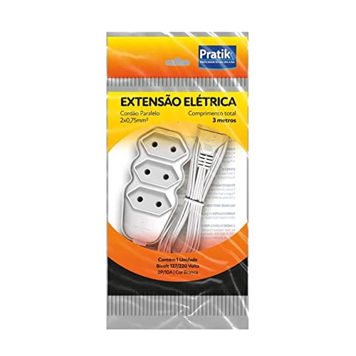 EXTENSÃO ELÉTRICA PRATIK - 2X0,75MM 5 METROS BCA