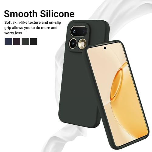 Image of FIRST MART Matte Silicone Back Cover for Realme 16 Pro - Green
