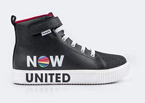 TENIS INFANTIL CANO MEDIO NOW UNITED PAMPILI PRETO