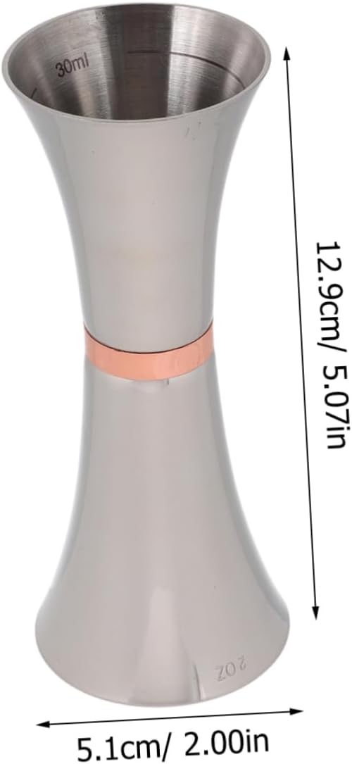 Mobestech 304 Stainless Steel Double Cocktail Jigger Measuring Cup 45ml/60ml Shot Measure Tool for Bartenders and Home Bars Accurate Ounce Measurement for Cocktails and Drinks