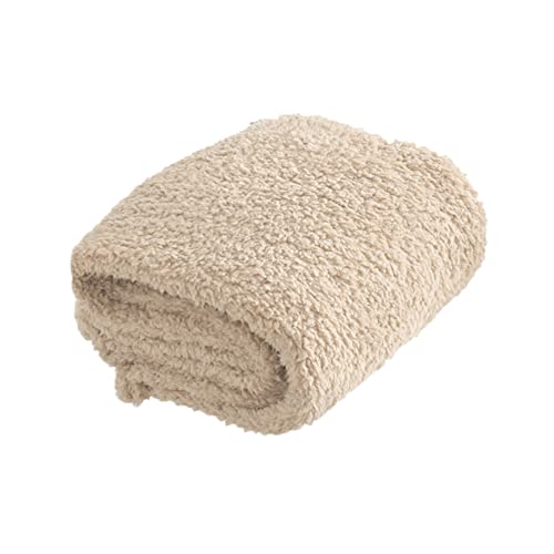 CIYODO ペット用コンフォートベッド プラッシュ犬用ブランケット ソフトペットクッション 猫用ベッド 室内用 スーパーブランケットベッド ベージュ L