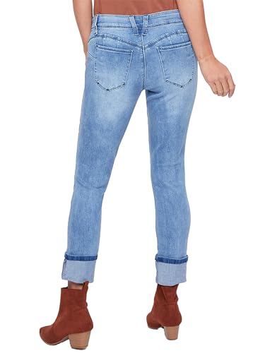 Royalty YMI Women Wannabettabutt Mega Cuff Ankle Jean Made from Recycled Fibers3