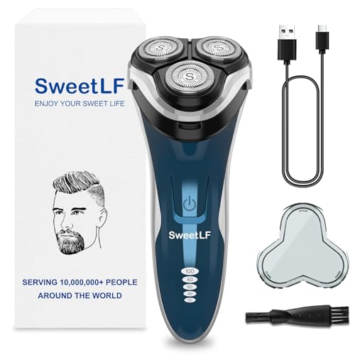 SweetLF Electric Razor for Men with Pop-Up Trimmer, IPX7 Waterproof