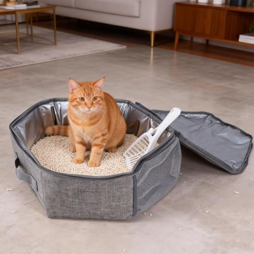 Arenero Portátil Plegable para Gatos y Perros miniatura 6