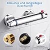 SternSinn® Termostatisk Duschmixer, 150mm Väggmonterad Duschblandarstång med 38 °C Säkerhetsknapp, Krom Termostatisk Duschblandare, Perfekt för Barn och Seniorer, Perfekt för Badrumsförbättringar #2