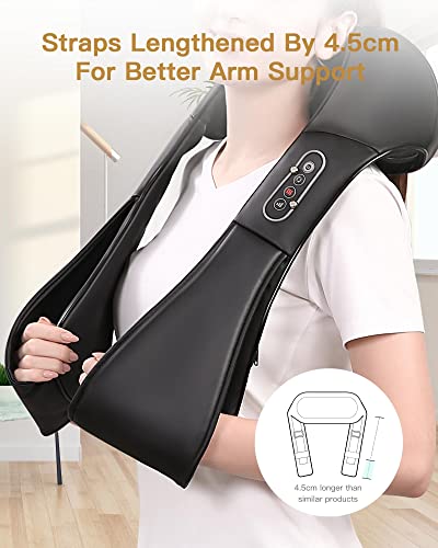 Kebor Neck And Back Massager With Soothing Heat, Shiatsu Shoulder Electric Massage 3D Deep Tissue Kneading Massages For Muscle Pain Relief, Perfect Gifts For Friends, Family, Lover #TOP1
