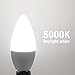 hansang LED Candelabra Bulbs 6 Watt (60 Watt Equivalent),Daylight 5000K,600lm RA>83,Candle Bulb Base E12 for Chandelier B11 Ceiling Fan Bulb Non-Dimmable (6 Pack)