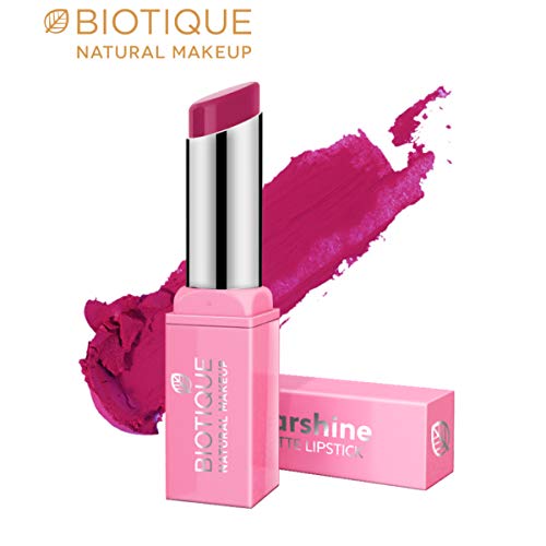 Image of Biotique Natural Makeup Starshine Matte Lipstick, Rebel Rose, 3g