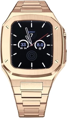 Kit de mod en acier inoxydable de luxe pour Apple Watch, boîtier de protection élégant