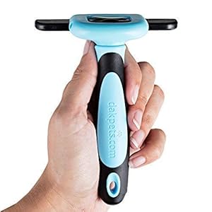 DakPets Pet Deshedding Tool | Professional Cat and Dog Brush for Shedding | Fur Deshedding Brush and Pet Hair Remover for Cats and Dogs | Stainless Steel Cat and Dog Shedding Brush for Pet Grooming
