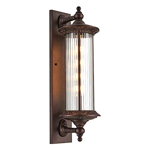 Hdmy Luminaire mural extérieur Luminaire de jardin étanche Petit rétro industrie Antique Applique murale extérieure Lampe décorée Cour intérieure Porte patio vue au mur Sécurité