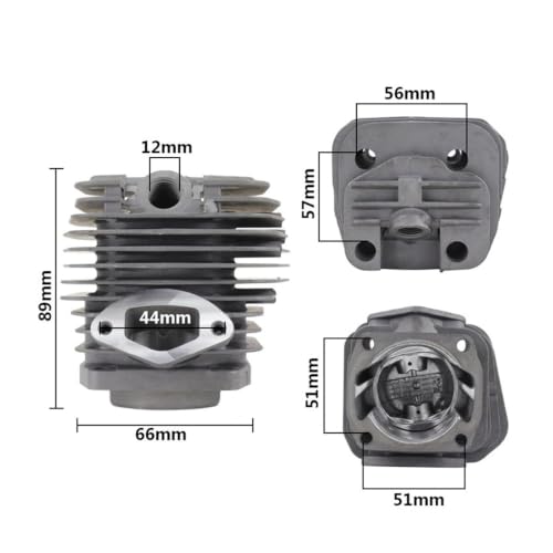 Cilindro de desbrozadora de 58cc de doble canal para reparar motor gripado 3