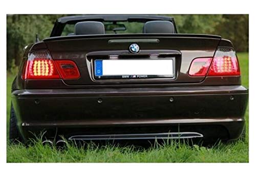 DM Autoteile 2x LED Rückleuchten SET passt für E46 Cabrio Rot Smoke 99-03 auf M3 Facelift