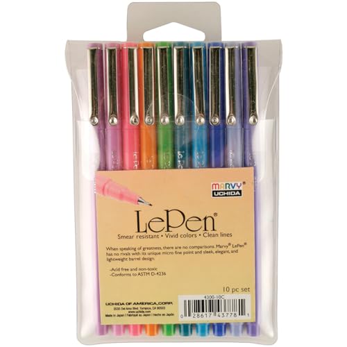 Marvy Uchida LePen Set of 10 Bright Color Pens : Amazon.co.uk