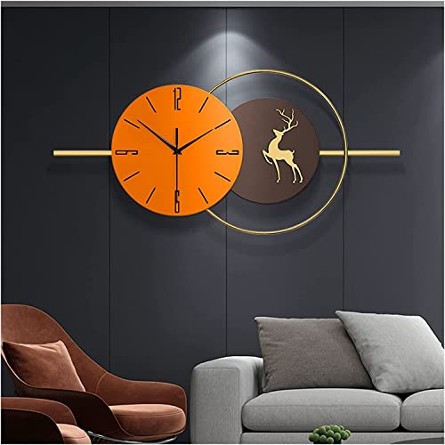 Horloges murales pour salon NATWEE au mécanisme à quartz silencieux pour un confort absolu